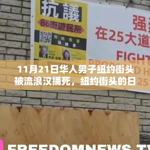 11月21日華人男子紐約街頭被流浪漢捅死，紐約街頭的日常溫情，友情與陪伴的力量