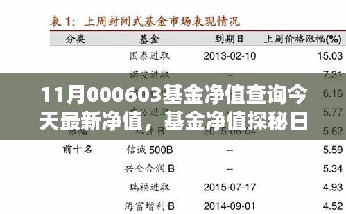 今日揭曉，11月000603基金凈值探秘，友情與家庭溫暖相伴的溫馨凈值報告