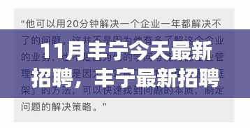 11月豐寧最新招聘動態(tài)，把握職場機遇，共創(chuàng)美好未來