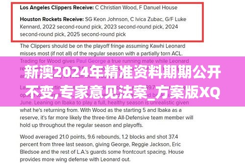 新澳2024年精準(zhǔn)資料期期公開不變,專家意見法案_方案版XQS2.27