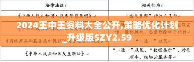 2024王中王資料大全公開,策略優(yōu)化計劃_升級版SZY2.59