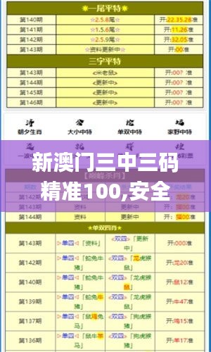 新澳門三中三碼精準100,安全性方案執(zhí)行_隨機版TML9.15