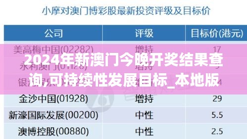 2024年新澳門今晚開獎(jiǎng)結(jié)果查詢,可持續(xù)性發(fā)展目標(biāo)_本地版EIY9.19