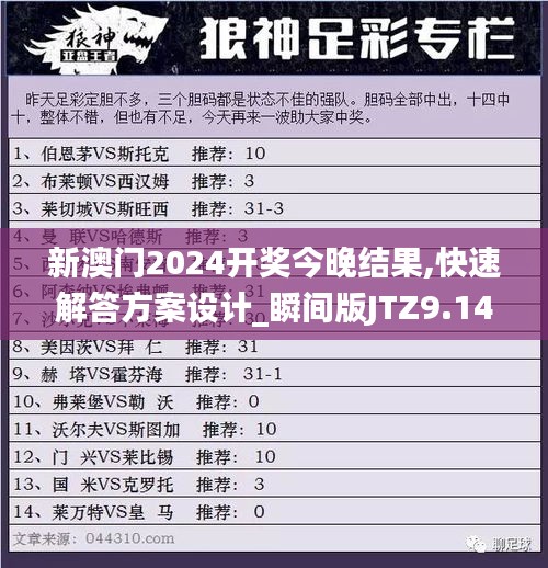 新澳門2024開獎今晚結(jié)果,快速解答方案設(shè)計(jì)_瞬間版JTZ9.14