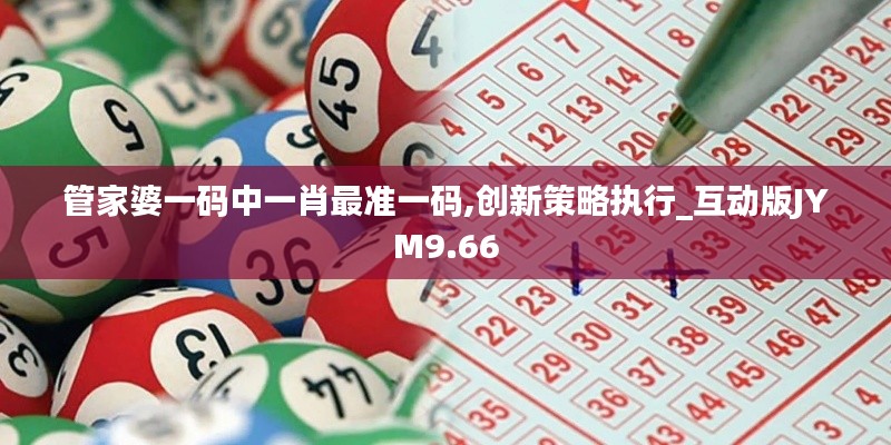 管家婆一碼中一肖最準一碼,創新策略執行_互動版JYM9.66