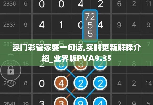 澳門彩管家婆一句話,實(shí)時(shí)更新解釋介紹_業(yè)界版PVA9.35