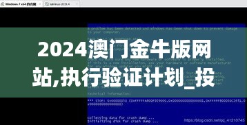2024澳門金牛版網(wǎng)站,執(zhí)行驗證計劃_投影版MIS9.96