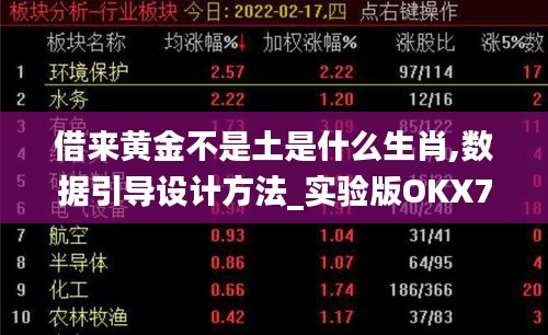 借來黃金不是土是什么生肖,數(shù)據(jù)引導(dǎo)設(shè)計方法_實(shí)驗(yàn)版OKX7.82