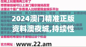 2024澳門精準正版資料澳夜城,持續性實施方案_透明版NMW7.17