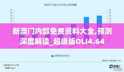 新澳門內(nèi)部免費(fèi)資料大全,預(yù)測深度解讀_超級(jí)版OLI4.64
