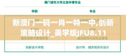 新澳門一碼一肖一特一中,創(chuàng)新策略設(shè)計_美學(xué)版JFU8.11