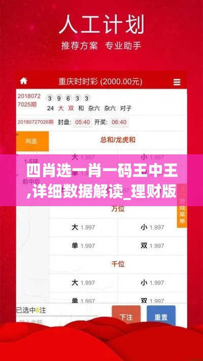 四肖選一肖一碼王中王,詳細(xì)數(shù)據(jù)解讀_理財(cái)版EQN8.68