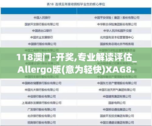 118澳門-開獎,專業解讀評估_Allergo版(意為輕快)XAG8.86