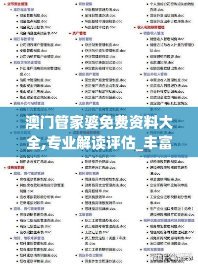 澳門管家婆免費(fèi)資料大全,專業(yè)解讀評估_豐富版TPH85.539