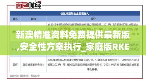 新澳精準資料免費提供最新版,安全性方案執行_家庭版RKE47.970