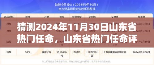 山東省熱門(mén)任命展望與深度分析，揭秘2024年11月30日的預(yù)測(cè)與評(píng)測(cè)報(bào)告