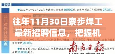 寮步焊工最新招聘信息背后的勵志故事，把握機遇，焊夢起航！