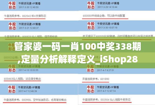 管家婆一碼一肖100中獎(jiǎng)338期,定量分析解釋定義_iShop28.947-8