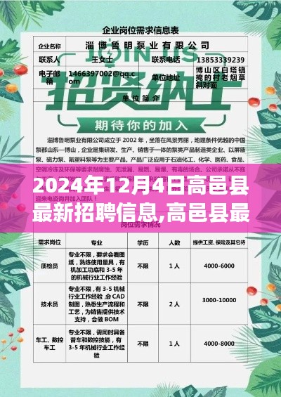 高邑縣最新招聘啟事，與自然共舞，啟程心靈之旅（2024年12月4日）