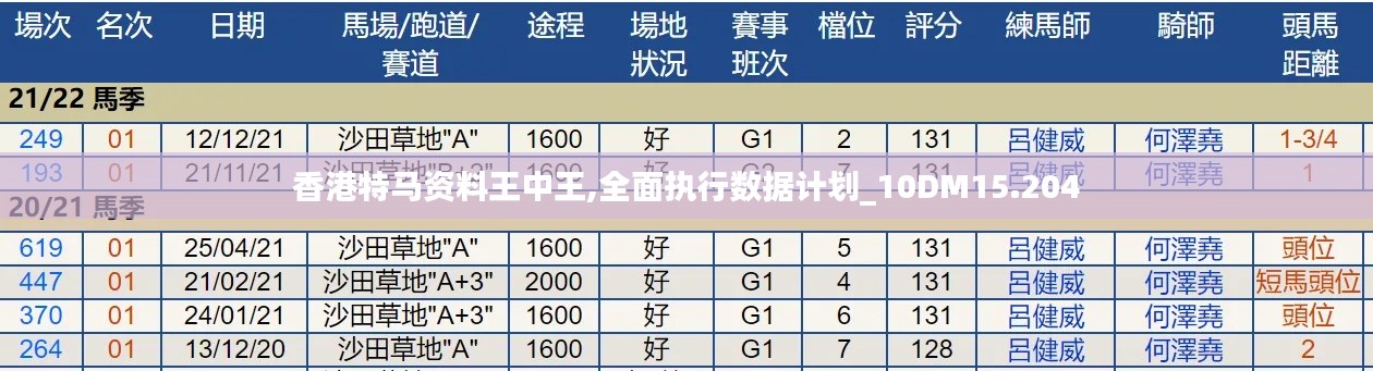 香港特馬資料王中王,全面執(zhí)行數(shù)據(jù)計劃_10DM15.204