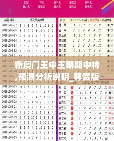 新澳門王中王期期中特,預測分析說明_尊貴版3.895