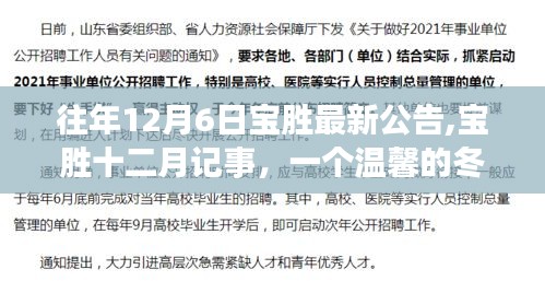 寶勝十二月記事，溫馨冬日公告背后的故事揭秘