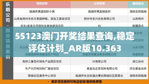 55123澳門開獎結果查詢,穩定評估計劃_AR版10.363