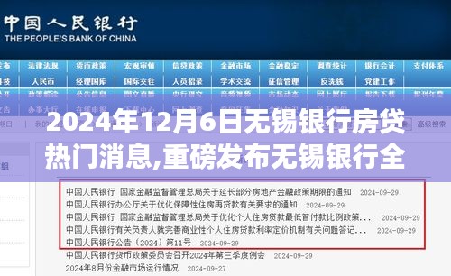 2024年12月6日無(wú)錫銀行房貸熱門(mén)消息,重磅發(fā)布無(wú)錫銀行全新智能房貸系統(tǒng)，體驗(yàn)未來(lái)金融科技的無(wú)限可能