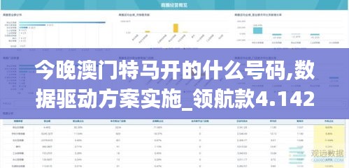 今晚澳門特馬開的什么號碼,數據驅動方案實施_領航款4.142