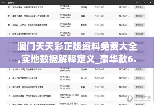 澳門天天彩正版資料免費大全,實地數據解釋定義_豪華款6.859