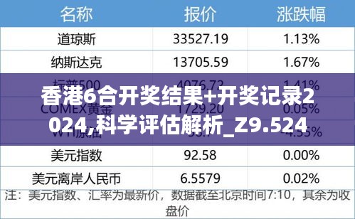 香港6合開獎(jiǎng)結(jié)果+開獎(jiǎng)記錄2024,科學(xué)評估解析_Z9.524