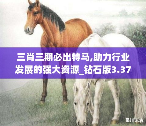 三肖三期必出特馬,助力行業發展的強大資源_鉆石版3.371