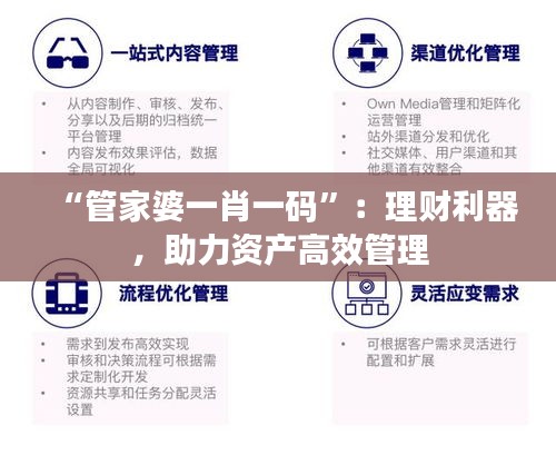 “管家婆一肖一碼”：理財利器，助力資產(chǎn)高效管理