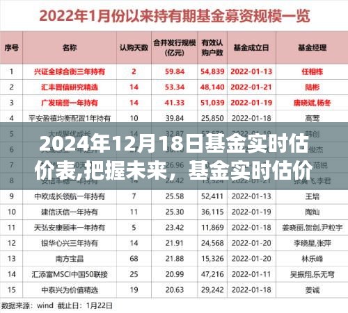 基金實(shí)時(shí)估價(jià)表背后的智慧與勇氣，把握未來(lái)，自信成就夢(mèng)想之旅的啟示（2024年12月18日）
