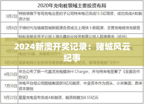 2024新澳開獎記錄：賭城風云紀事