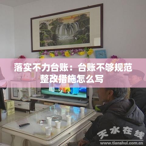 落實不力臺賬：臺賬不夠規范整改措施怎么寫 