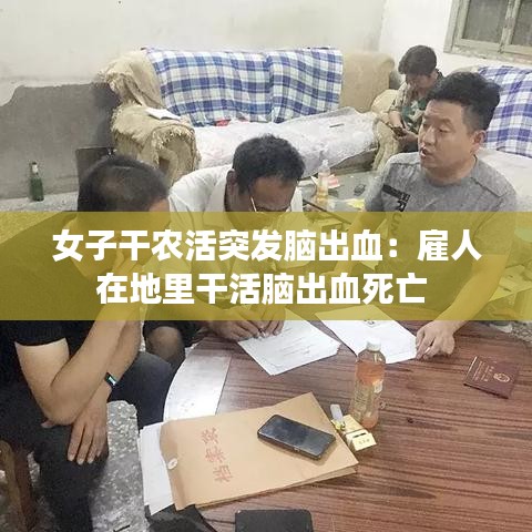女子干農活突發(fā)腦出血：雇人在地里干活腦出血死亡 