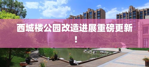 西城樓公園改造進展重磅更新！