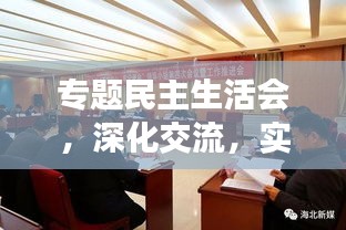 專題民主生活會，深化交流，實效推進(jìn)工作進(jìn)展