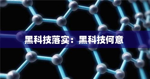 黑科技落實：黑科技何意 