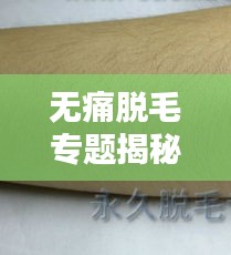 無痛脫毛專題揭秘，現(xiàn)代脫毛技術(shù)的革新與優(yōu)勢