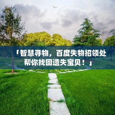 「智慧尋物，百度失物招領處幫你找回遺失寶貝！」