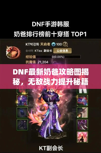 DNF最新奶爸攻略圖揭秘，無敵戰力提升秘籍，成為最強輔助隊友！