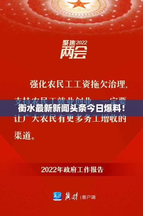 衡水最新新聞頭條今日爆料！
