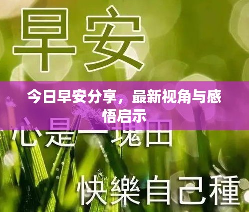 今日早安分享，最新視角與感悟啟示