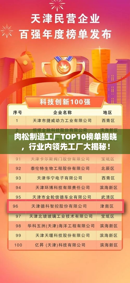 肉松制造工廠TOP10榜單揭曉，行業(yè)內(nèi)領(lǐng)先工廠大揭秘！