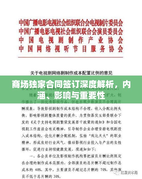 商場(chǎng)獨(dú)家合同簽訂深度解析，內(nèi)涵、影響與重要性