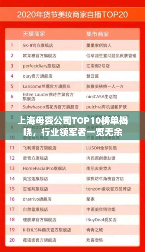 上海母嬰公司TOP10榜單揭曉，行業(yè)領(lǐng)軍者一覽無(wú)余