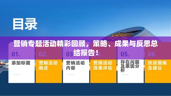 營(yíng)銷(xiāo)專(zhuān)題活動(dòng)精彩回顧，策略、成果與反思總結(jié)報(bào)告！