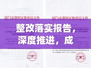 整改落實報告，深度推進，成效顯著